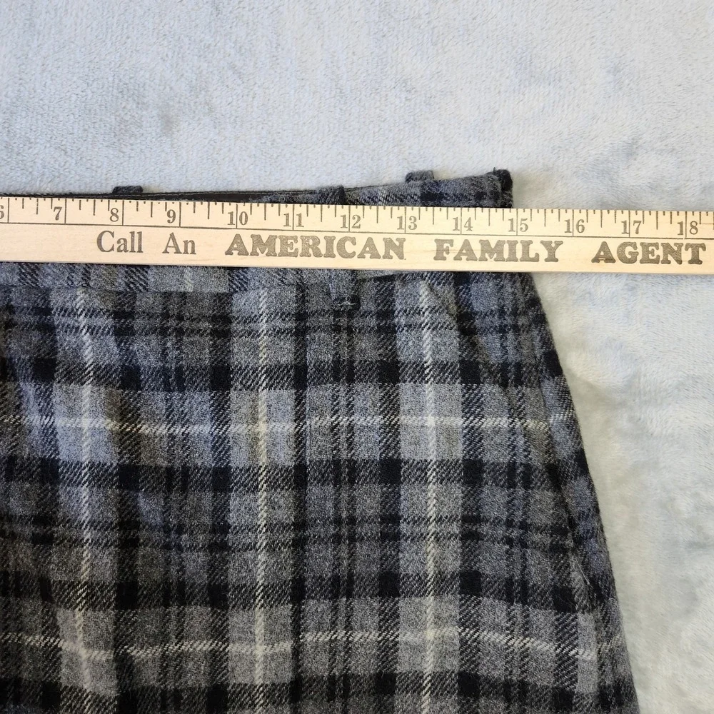 Eddie Bauer Mercer Fit Skirt Womens 2 Wool Plaid‎ Dark Academia Preppy Professor